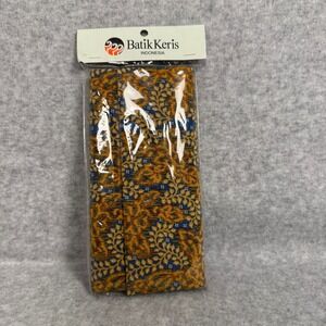 Vintage Batik Keris Cotton Fabric Bifold Wallet Pre-Owned in Original Package